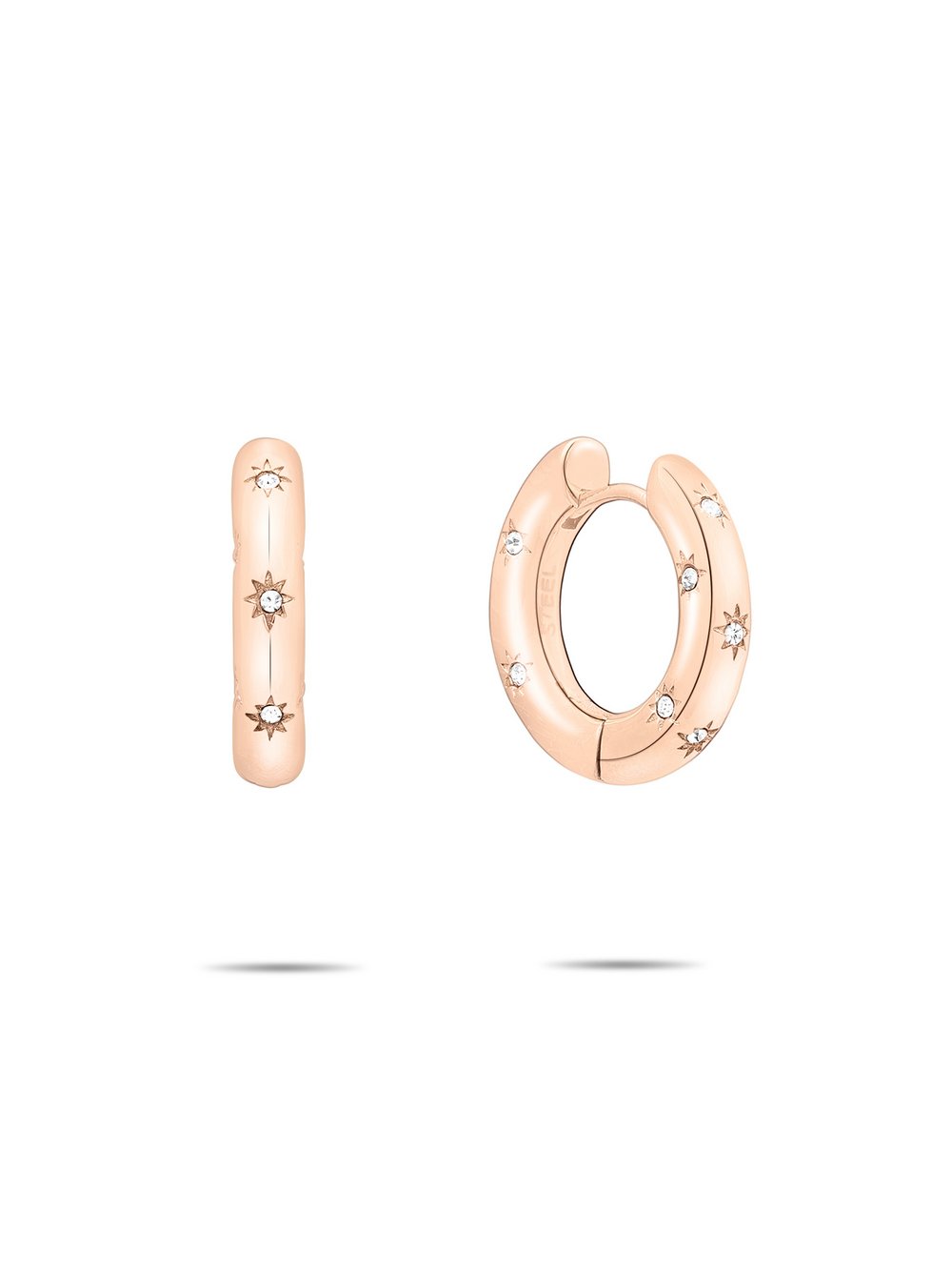 Tamaris Ohrringe Damen Edelstahl roségold, ONE SIZE