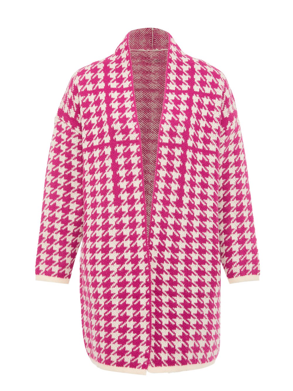 Faina Strickjacke Damen weiß gemustert, M/L