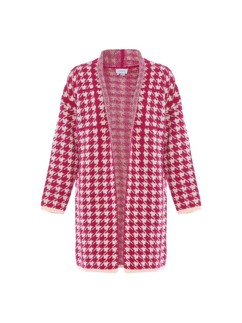 Faina Strickjacke Damen weiß gemustert, XL/XXL