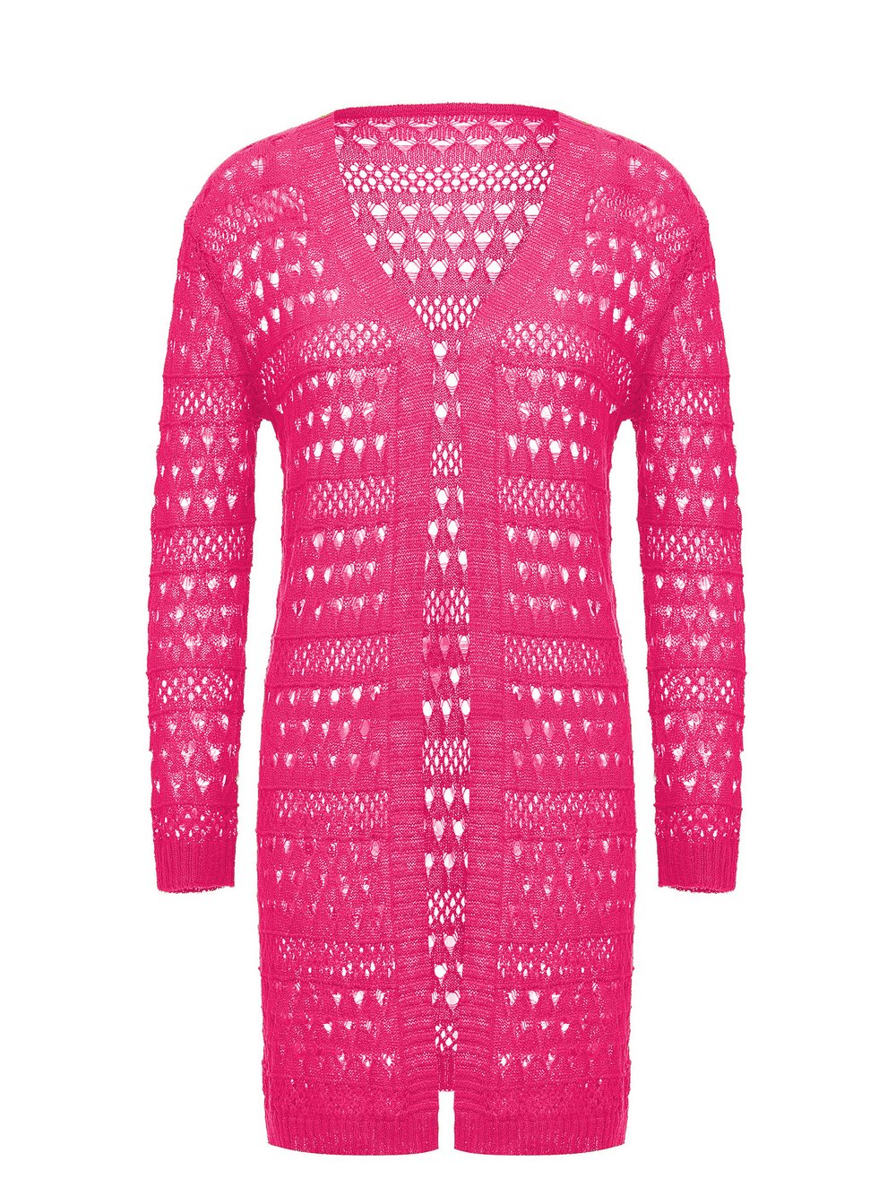 Thumbnail - MyMo Strickjacke Damen Viskose rosa gemustert, XS/S
