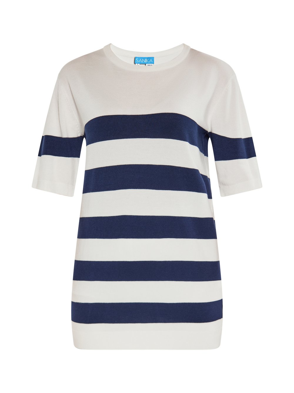 Usha Pullover Damen Viskose weiß gestreift, XXL