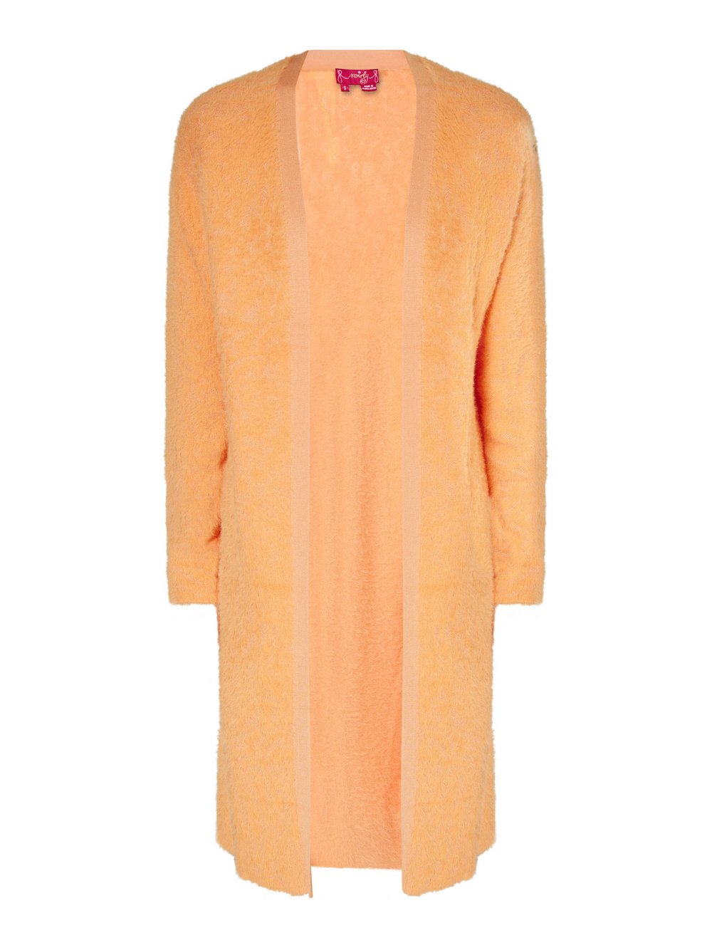 MyMo Strickjacke Damen Polyamid orange strukturiert, M