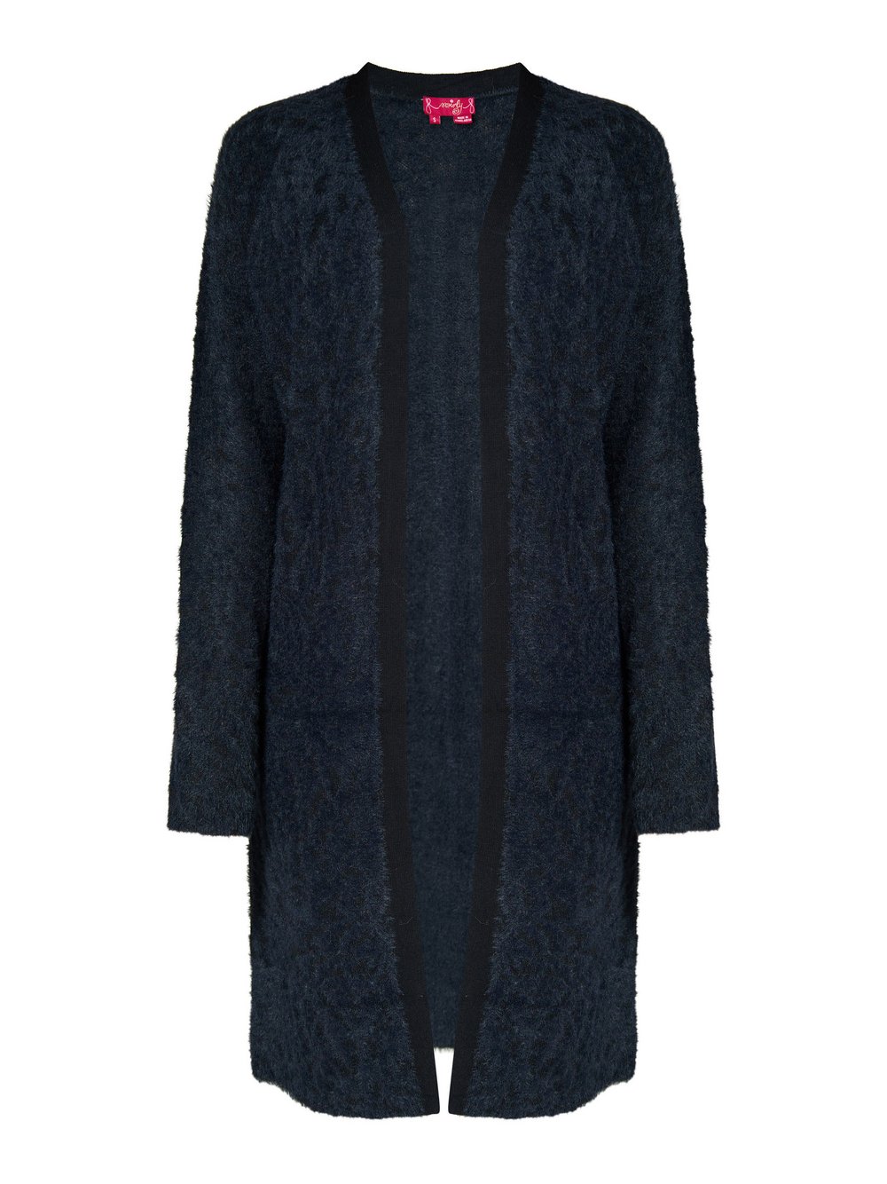 MyMo Strickjacke Damen Polyamid schwarz strukturiert, L