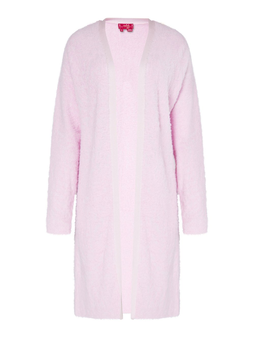 Thumbnail - MyMo Strickjacke Damen Polyamid pink strukturiert, S