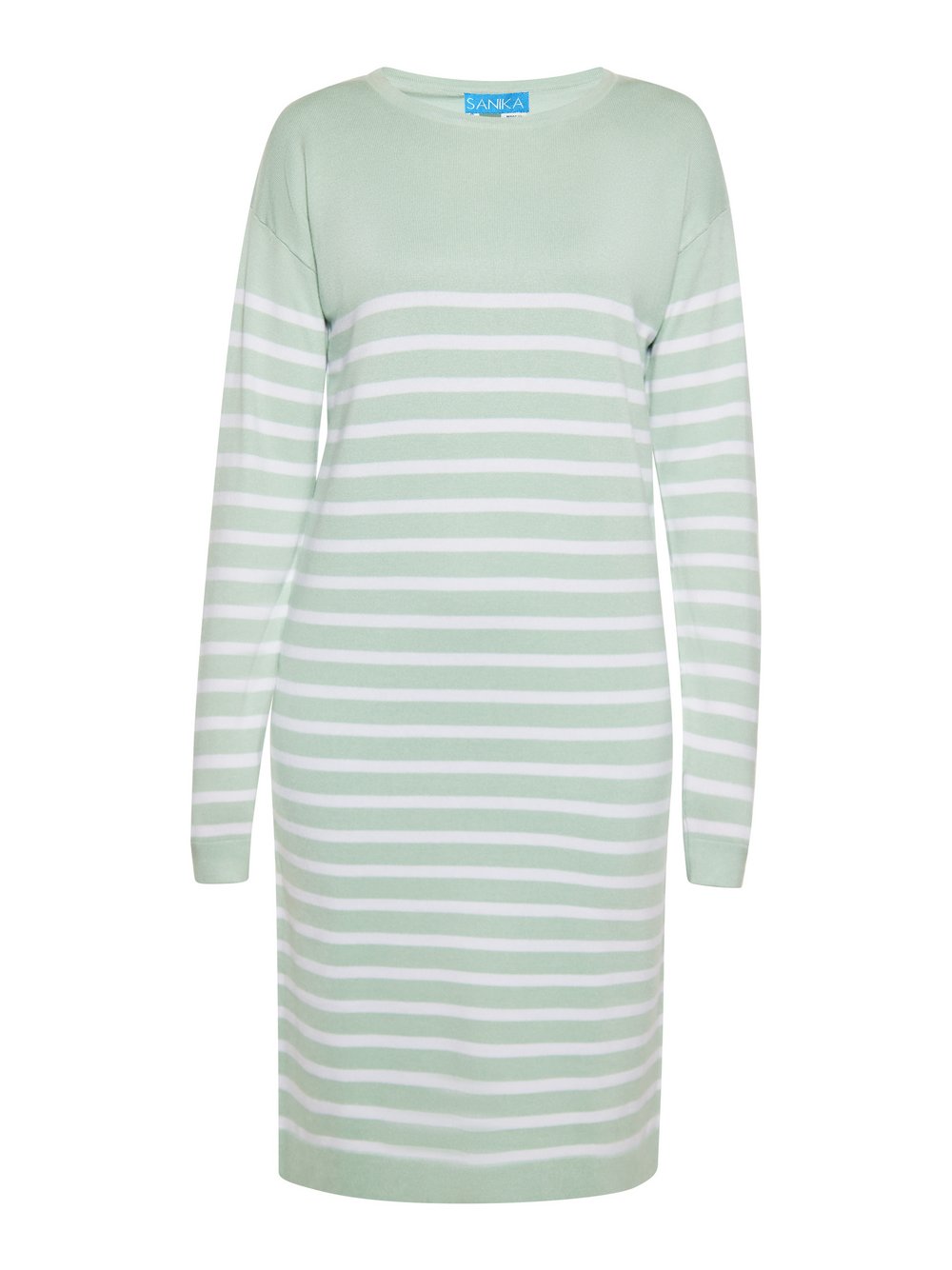 Usha Kleid Damen Viskose grün gestreift, XL