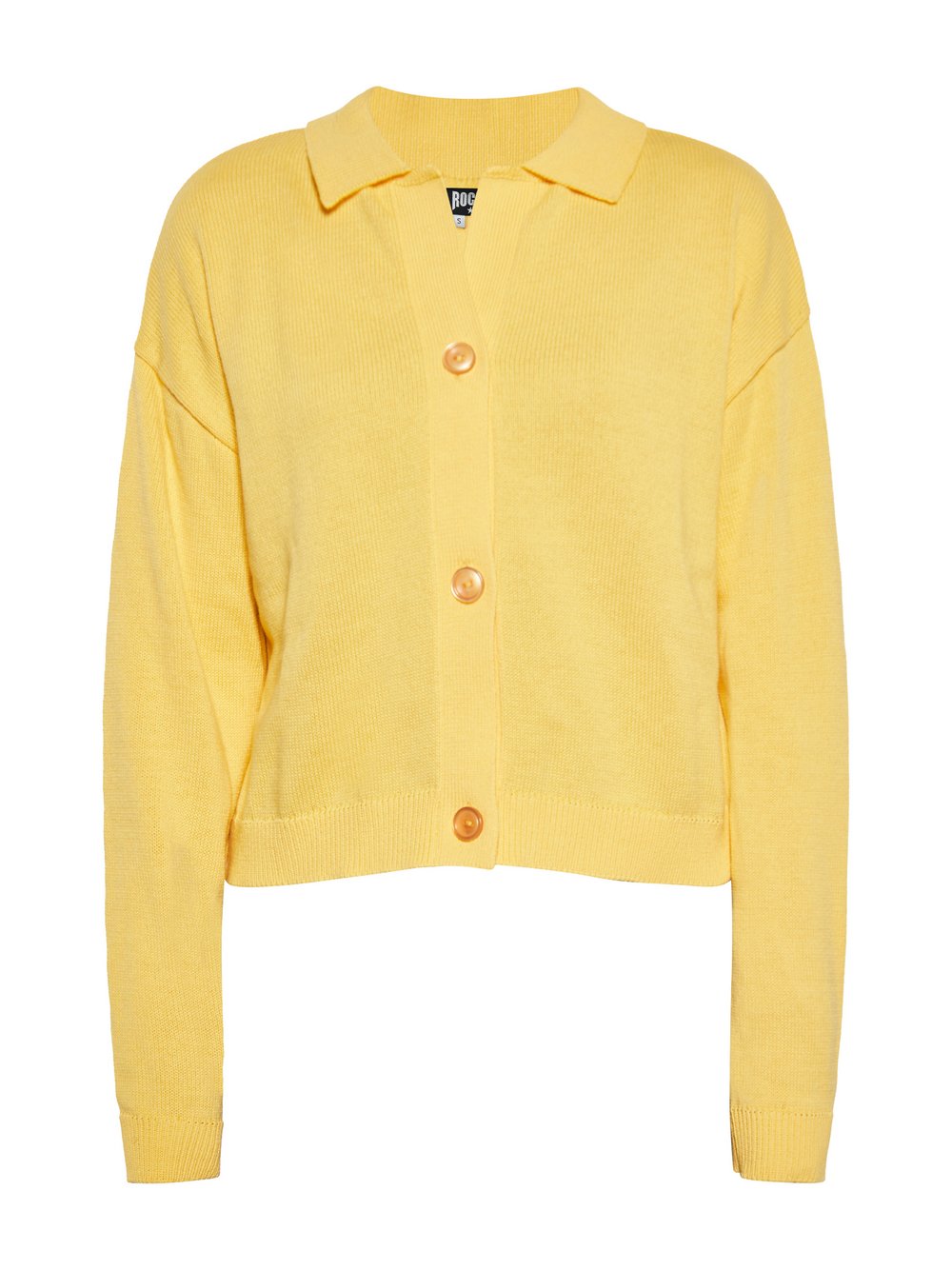 MyMo Strickjacke Damen Baumwolle gelb, L