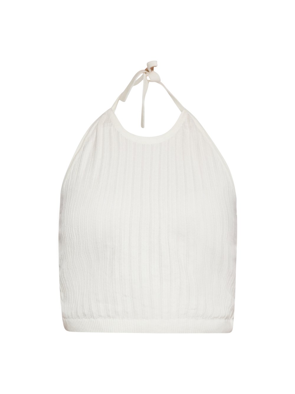 MyMo Top Damen Baumwolle weiß gemustert, S