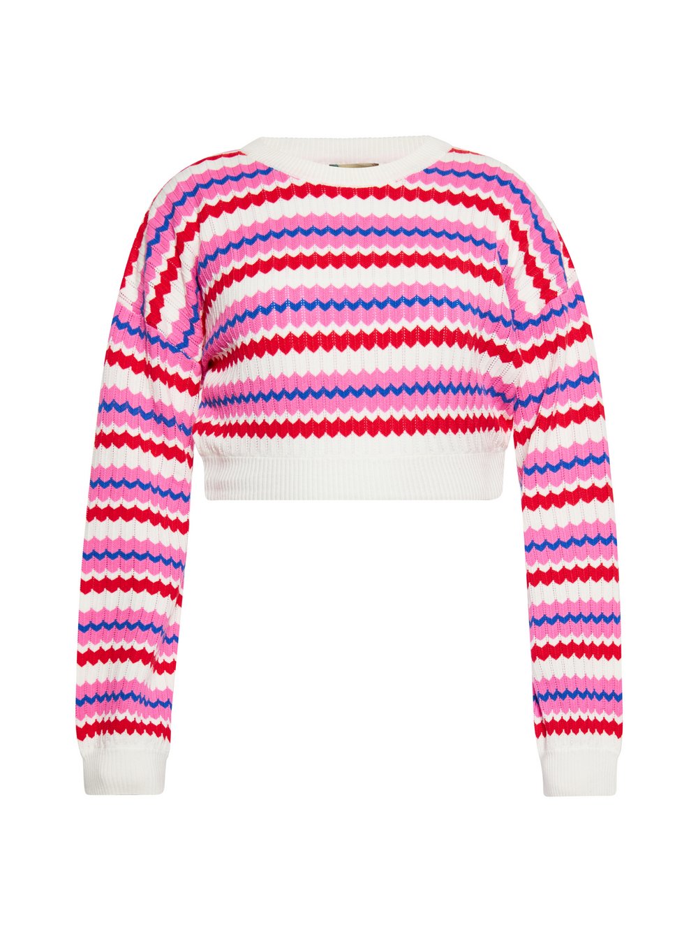 Thumbnail - MyMo Pullover Damen Baumwolle mehrfarbig gemustert, XS