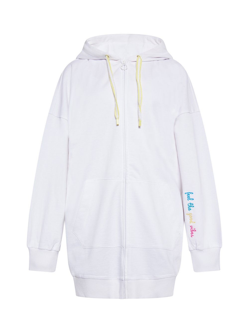 VAN GRAAF Mymo Damen Ecru Kapuzenpullover Baumwolle Weiß, Klein