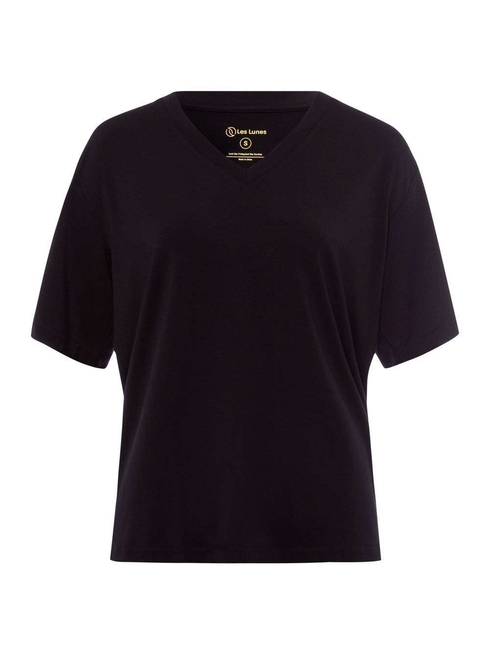 Les Lunes T-Shirt Damen Textil schwarz, XS
