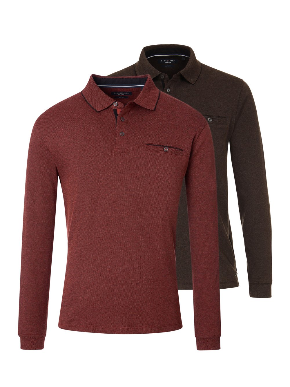 Thumbnail - CASAMODA Basic Poloshirt im 2er-Pack Herren Baumwolle mehrfarbig, L