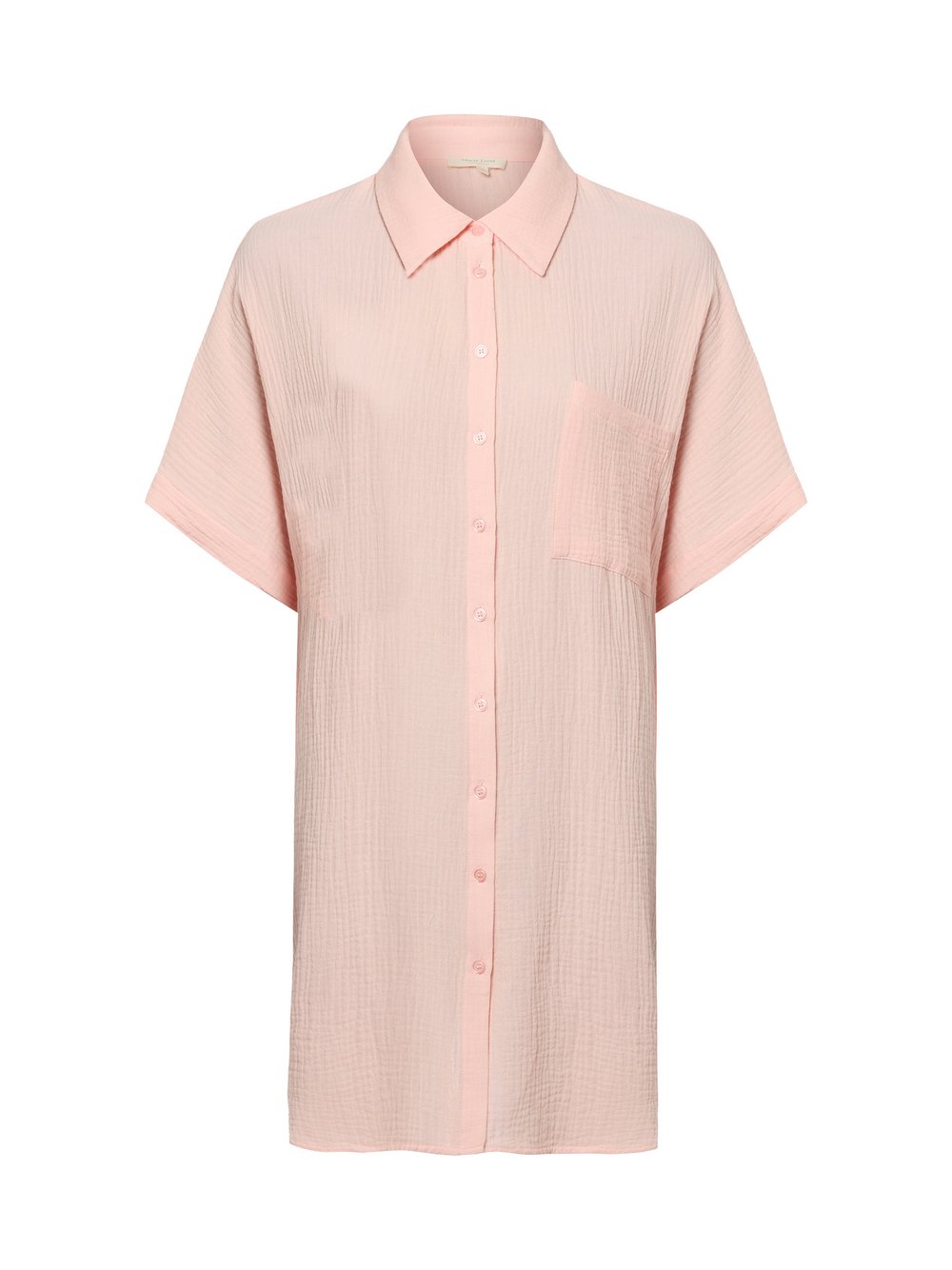 Marie Lund Nachthemd Damen Baumwolle (100%) weiß strukturiert, S