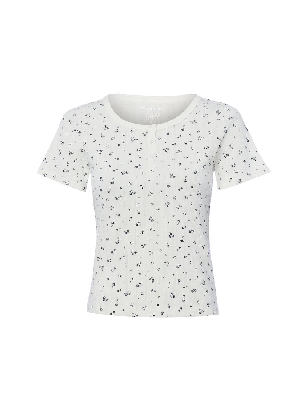 Marie Lund T-Shirt Damen Baumwolle blau gemustert, M