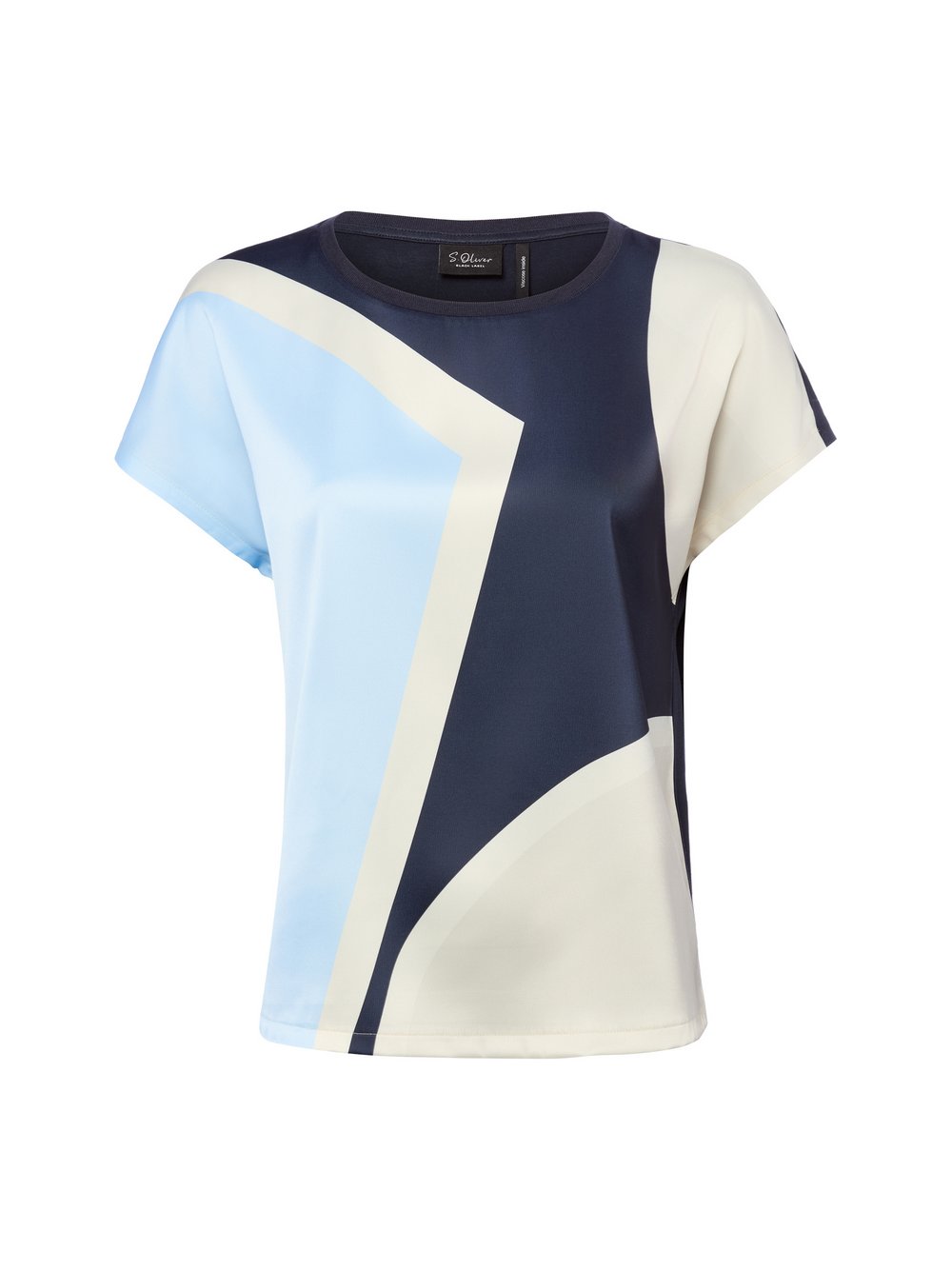 s.Oliver BLACK LABEL Shirt Damen blau gemustert, 42