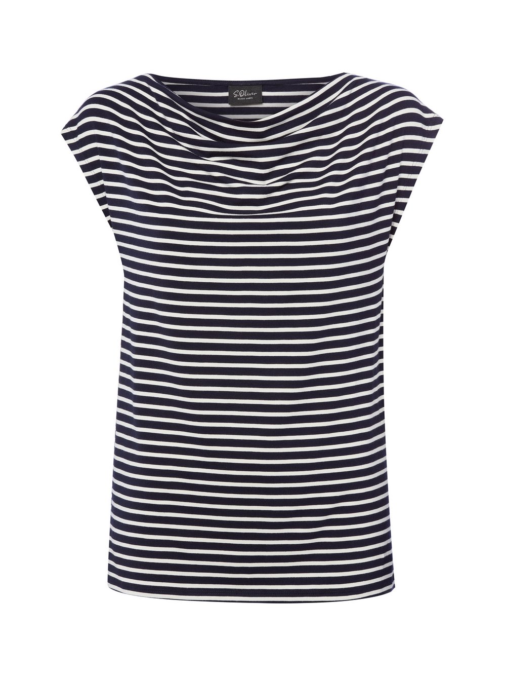 s.Oliver BLACK LABEL Top Damen Viskose blau gestreift, 44