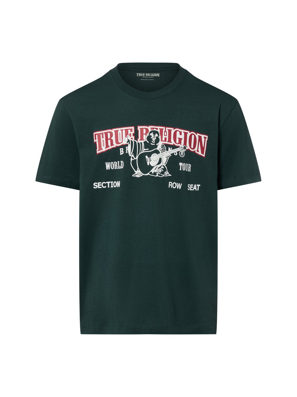 True Religion T-Shirt Herren Baumwolle grün bedruckt, XXL