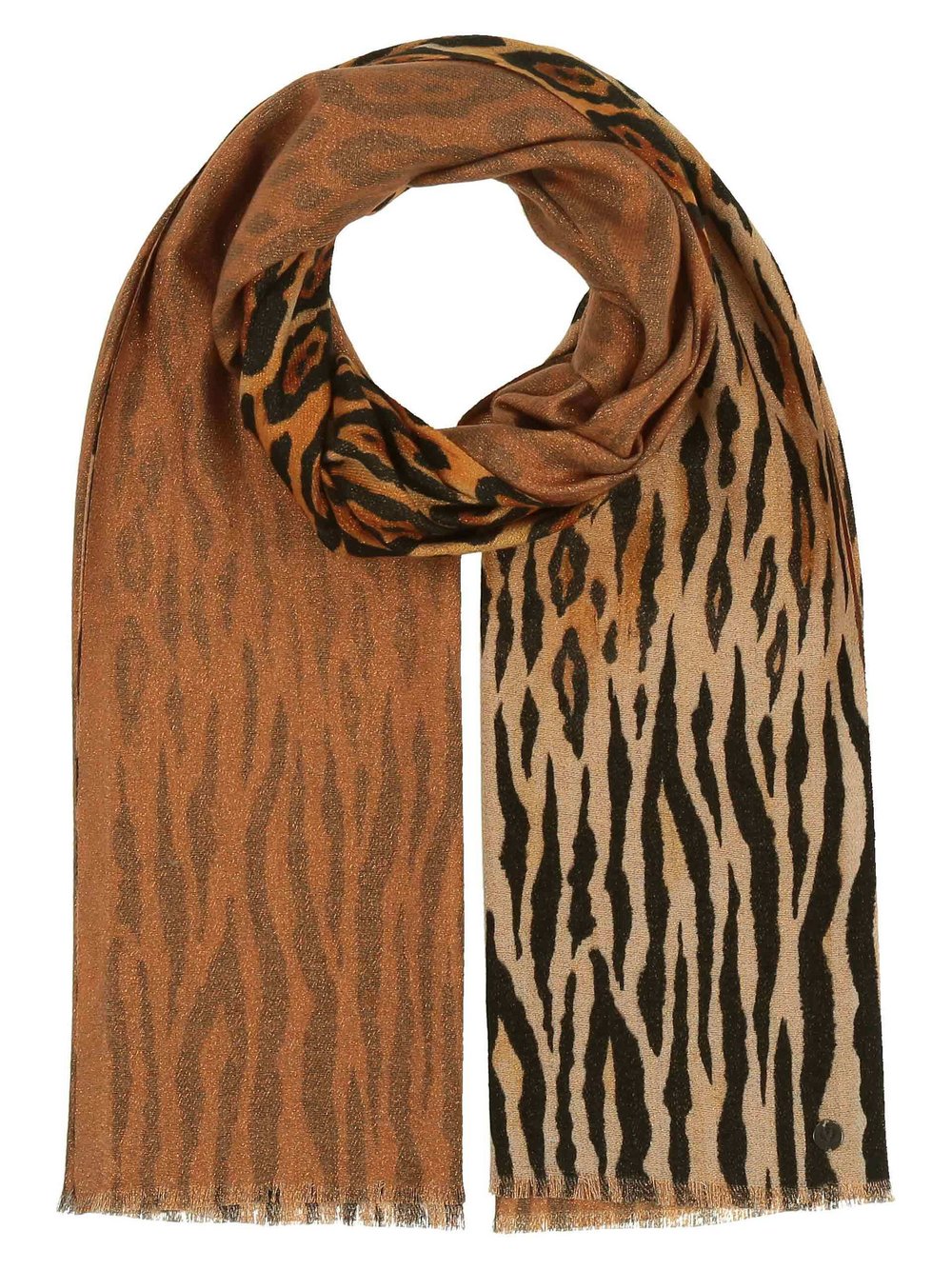 Fraas Schal Damen braun gemustert, ONE SIZE