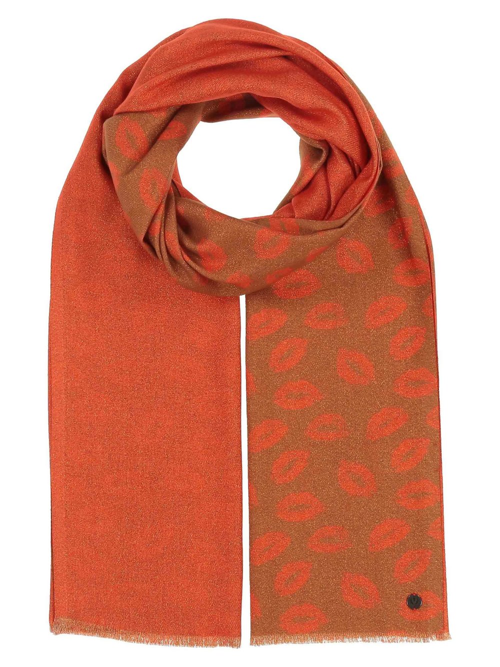 Thumbnail - Fraas Schal Damen orange gemustert, ONE SIZE