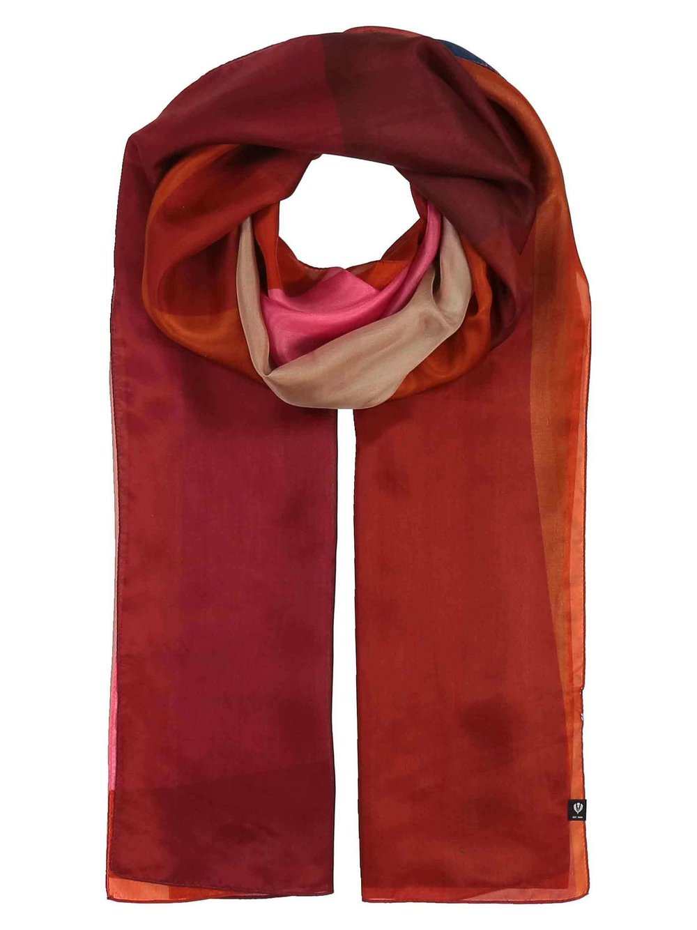 Thumbnail - Fraas Stola Damen Seide blau gemustert, ONE SIZE