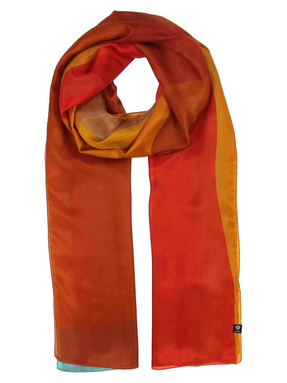 Thumbnail - Fraas Stola Damen Seide orange gemustert, ONE SIZE