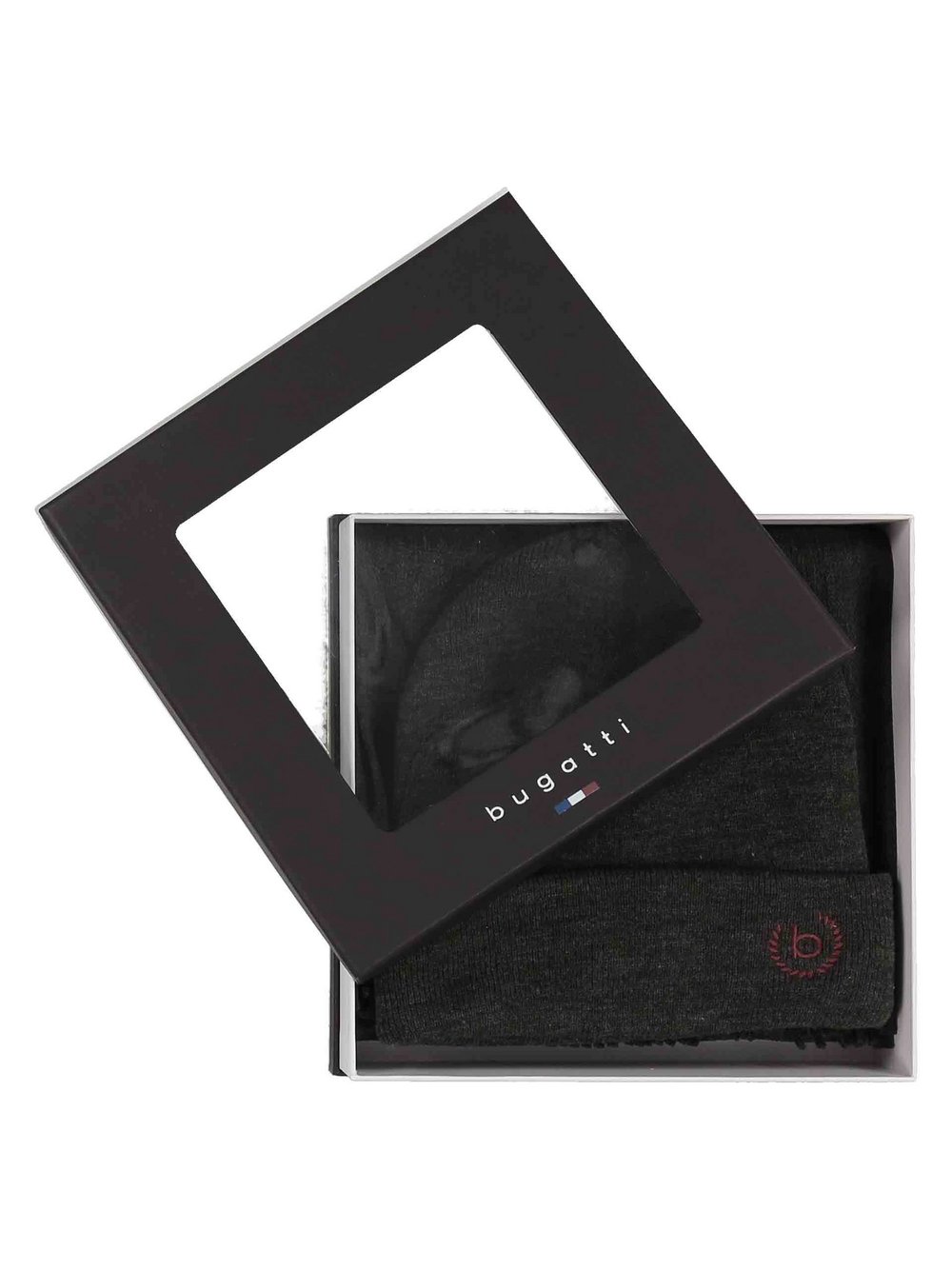 Bugatti Geschenkset Herren grau gemustert, ONE SIZE