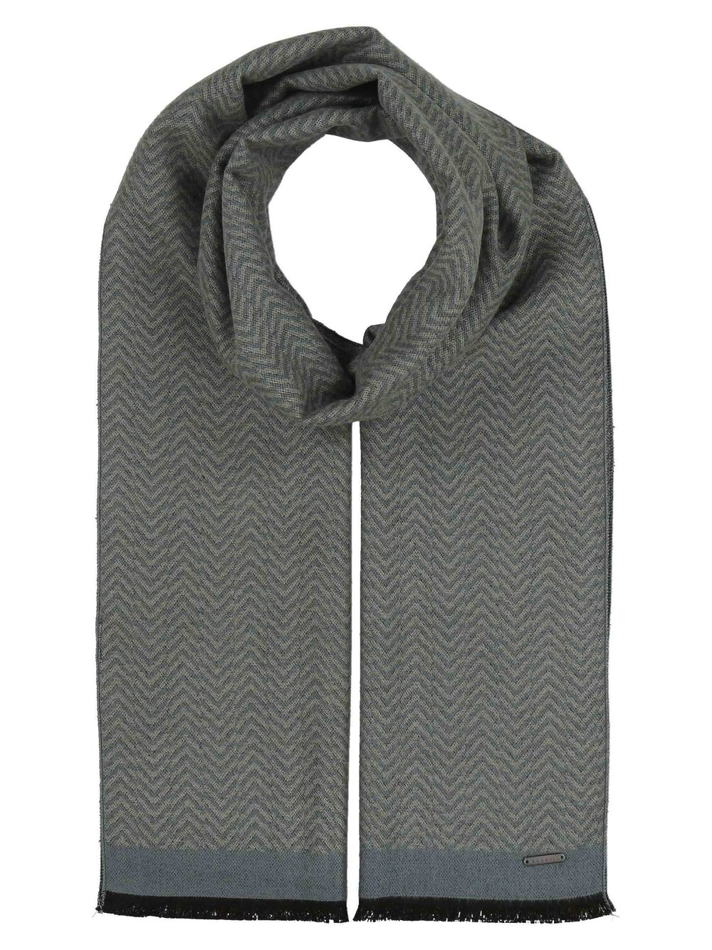 Thumbnail - Bugatti Schal Herren Viskose grün gemustert, ONE SIZE