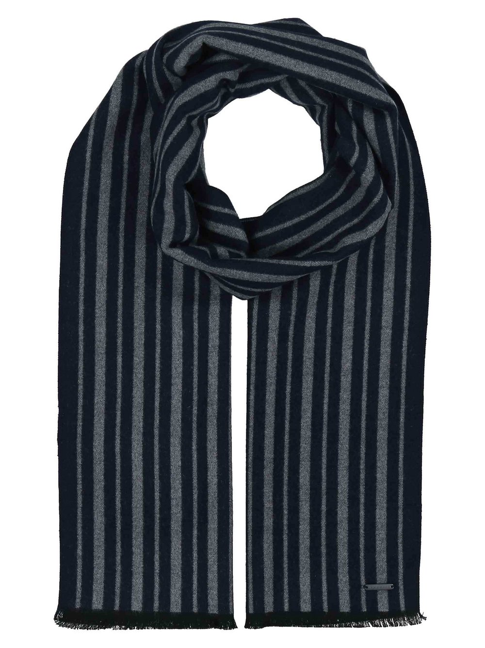 Bugatti Schal Herren Viskose blau gestreift, ONE SIZE