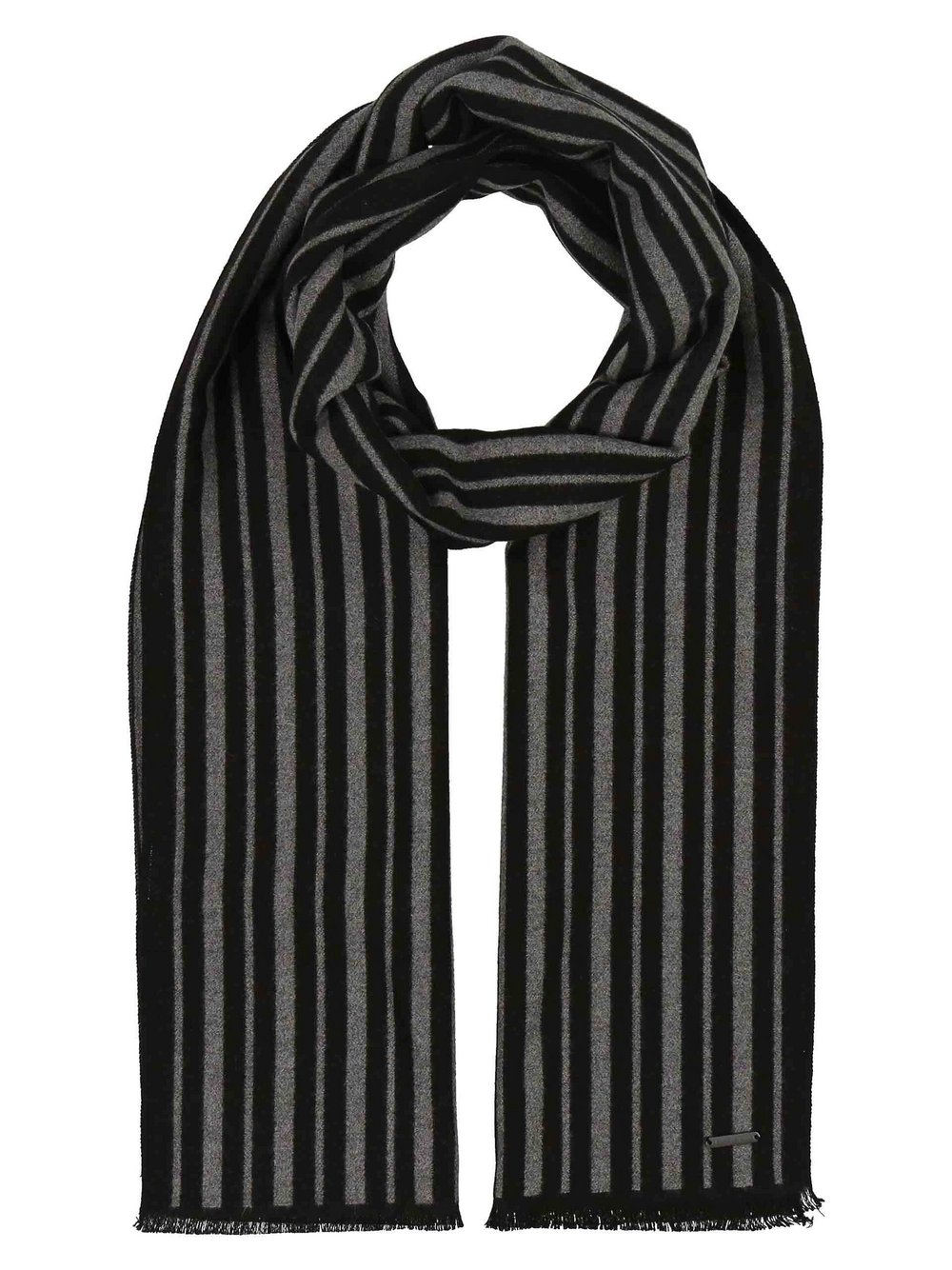 Thumbnail - Bugatti Schal Herren Viskose schwarz gemustert, ONE SIZE