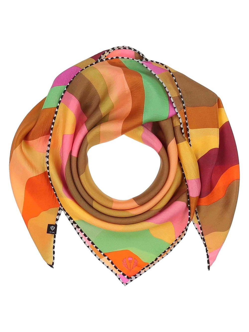 Thumbnail - Fraas Tuch Damen Seide orange gemustert, ONE SIZE