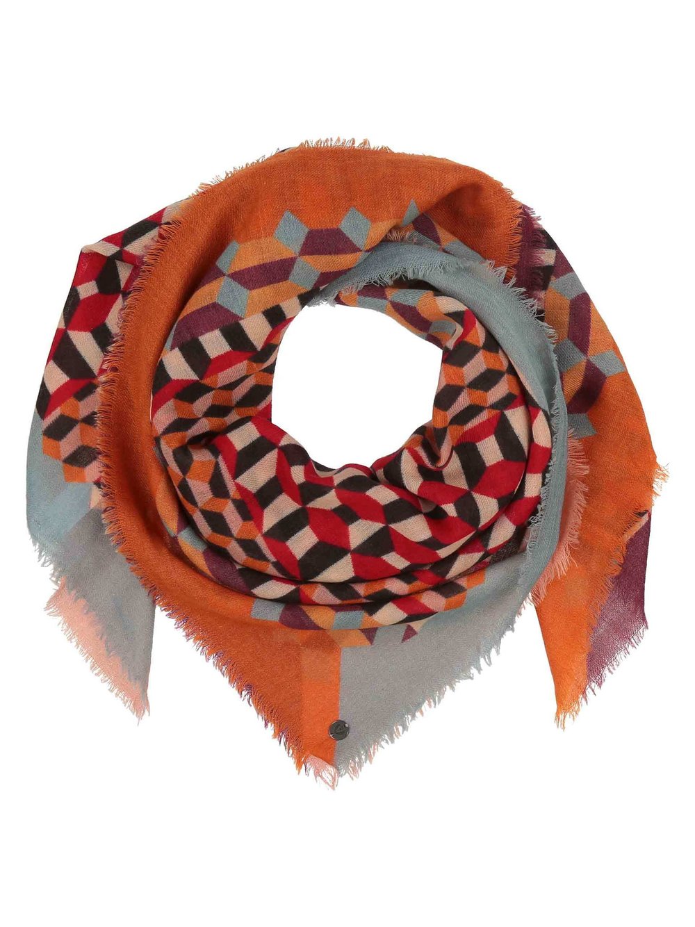 Fraas Tuch Damen Wolle mehrfarbig gemustert, ONE SIZE