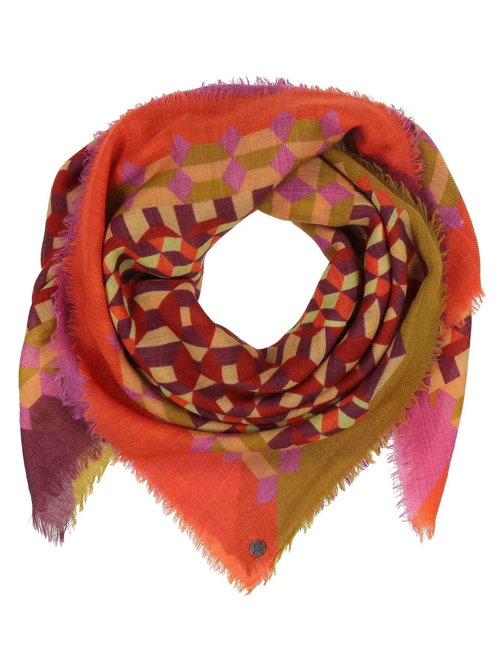 Fraas Tuch Damen Wolle mehrfarbig gemustert, ONE SIZE