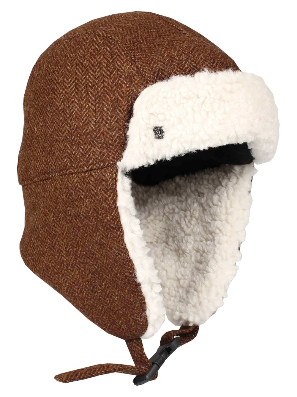 Loevenich Mütze Damen Wolle braun gemustert, ONE SIZE