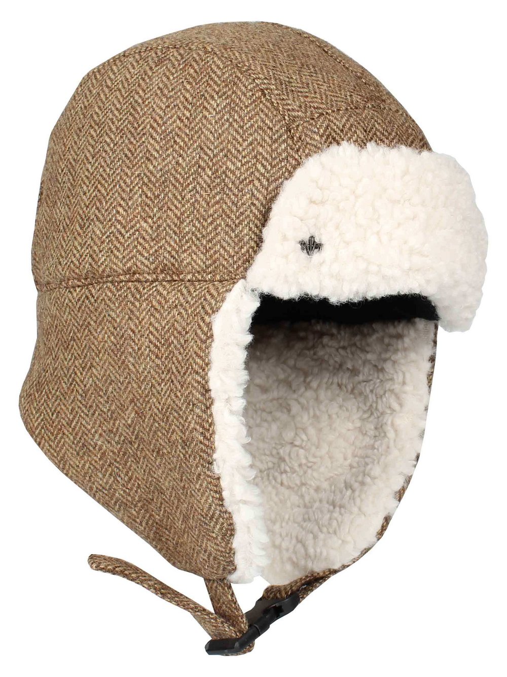 Loevenich Mütze Damen Wolle beige gemustert, ONE SIZE