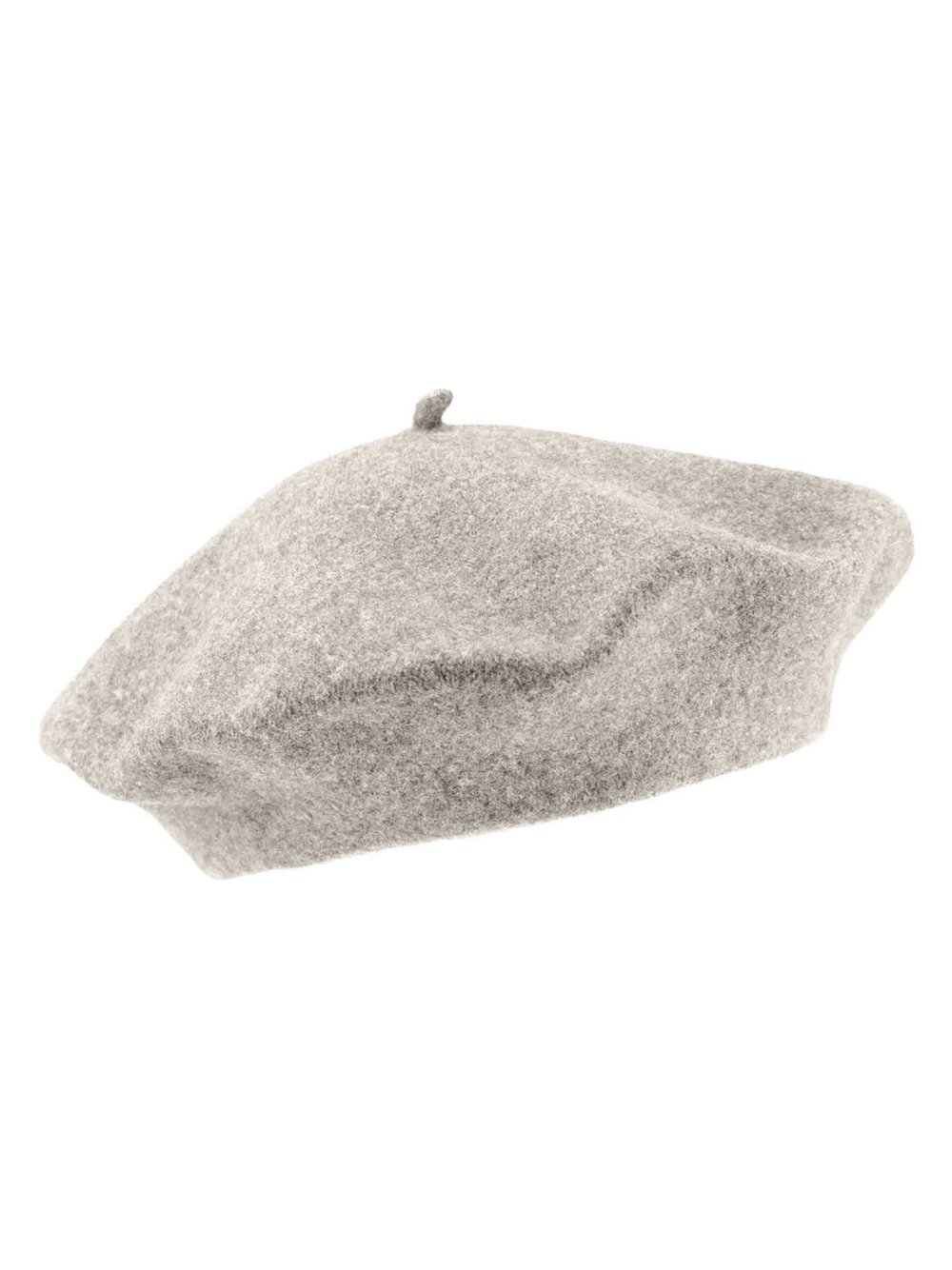 Loevenich Baskenmütze Damen Wolle grau, ONE SIZE