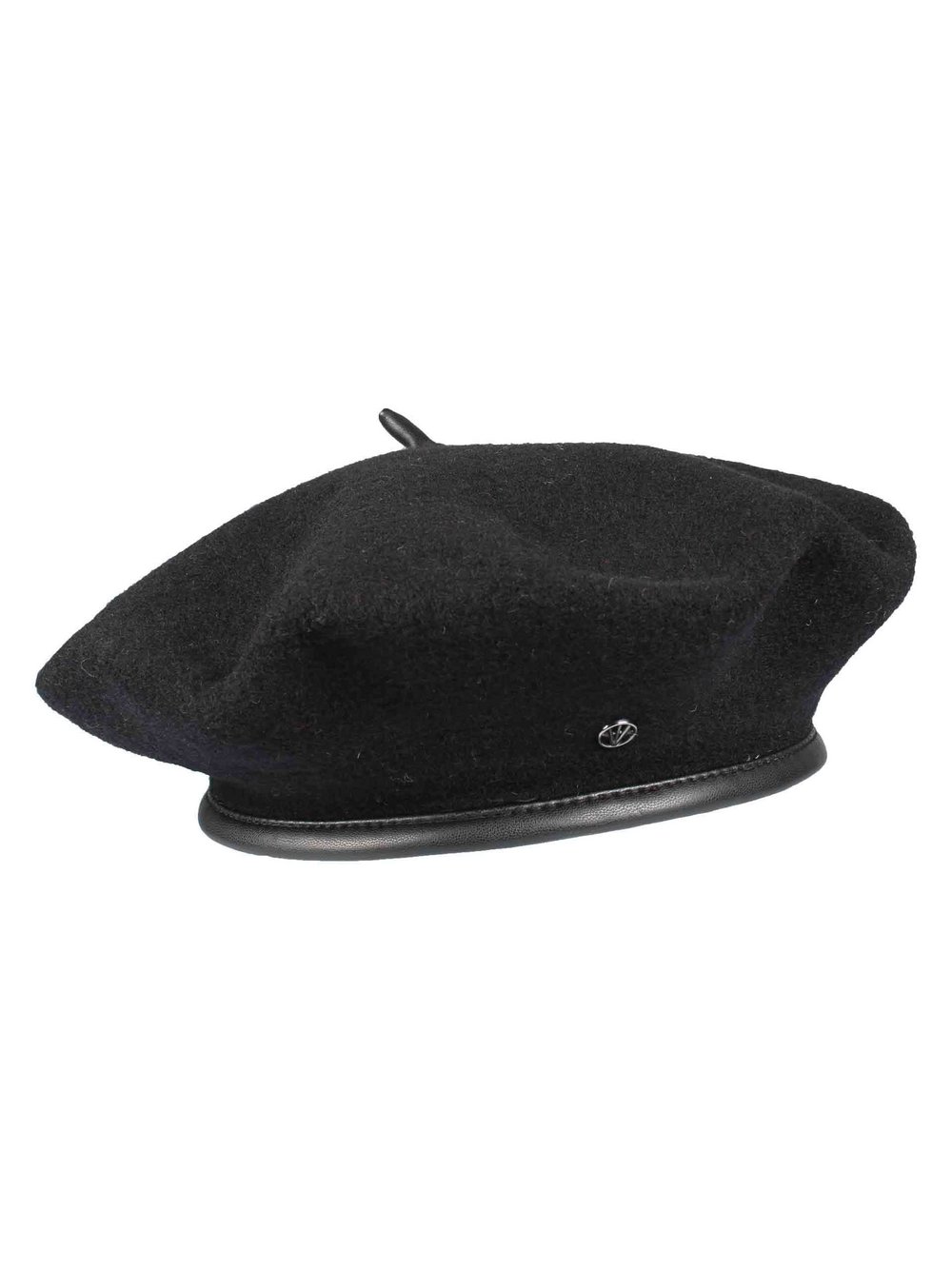 Loevenich Baskenmütze Damen Wolle schwarz, ONE SIZE