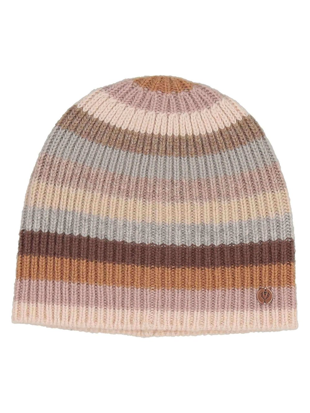 Thumbnail - Fraas Mütze Damen Wolle braun gestreift, ONE SIZE