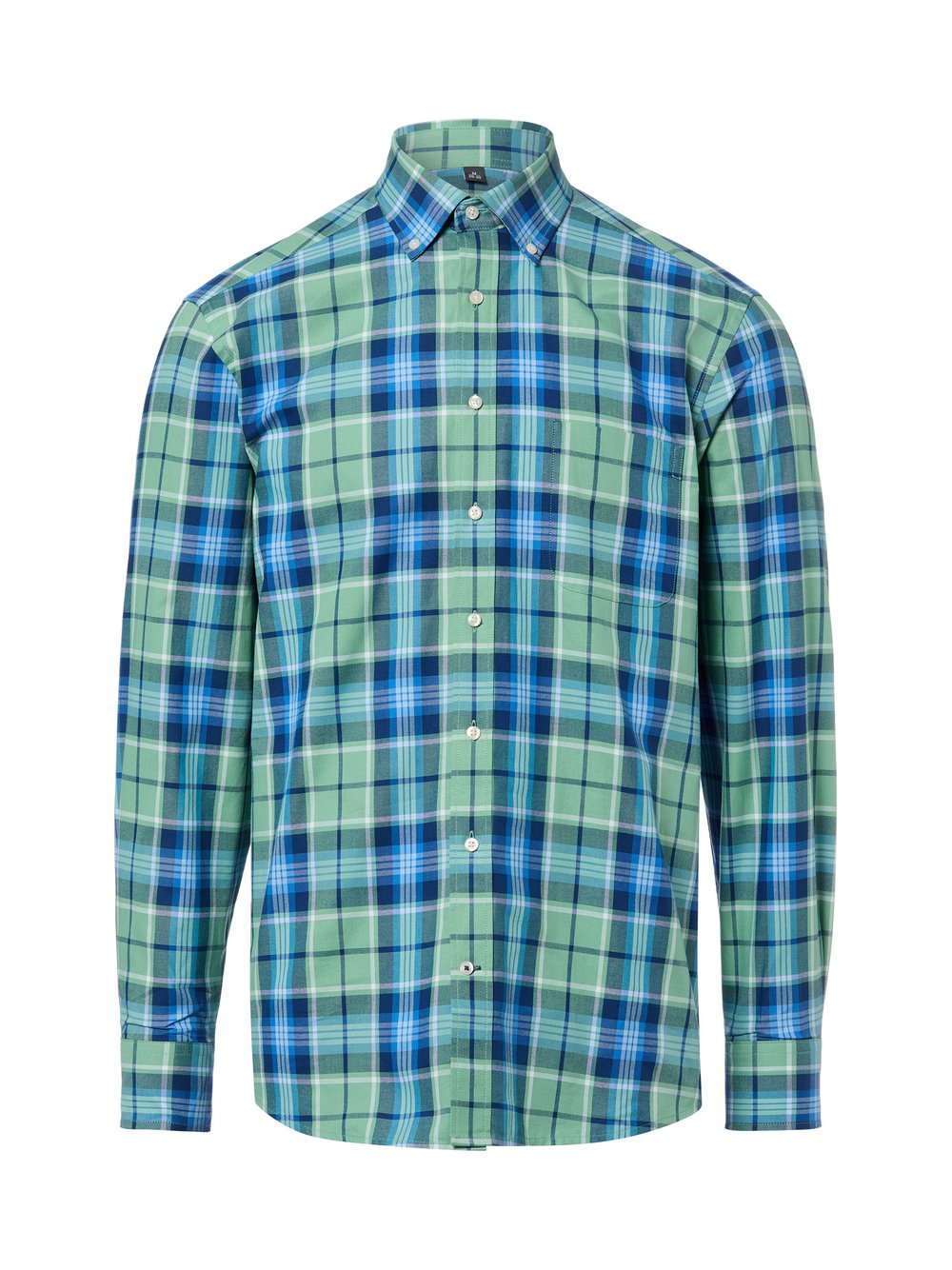 Nils Sundström Freizeithemd Herren Regular Fit Baumwolle (100%) grün kariert, XXL