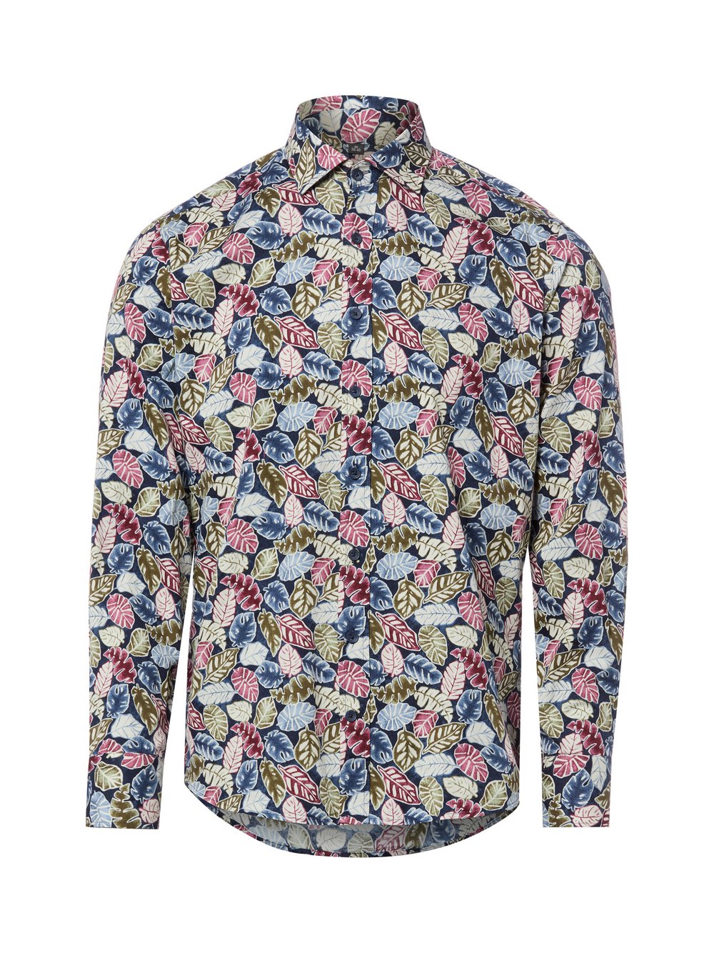 Nils Sundström Hemd Herren Modern Fit Baumwolle mehrfarbig gemustert, S