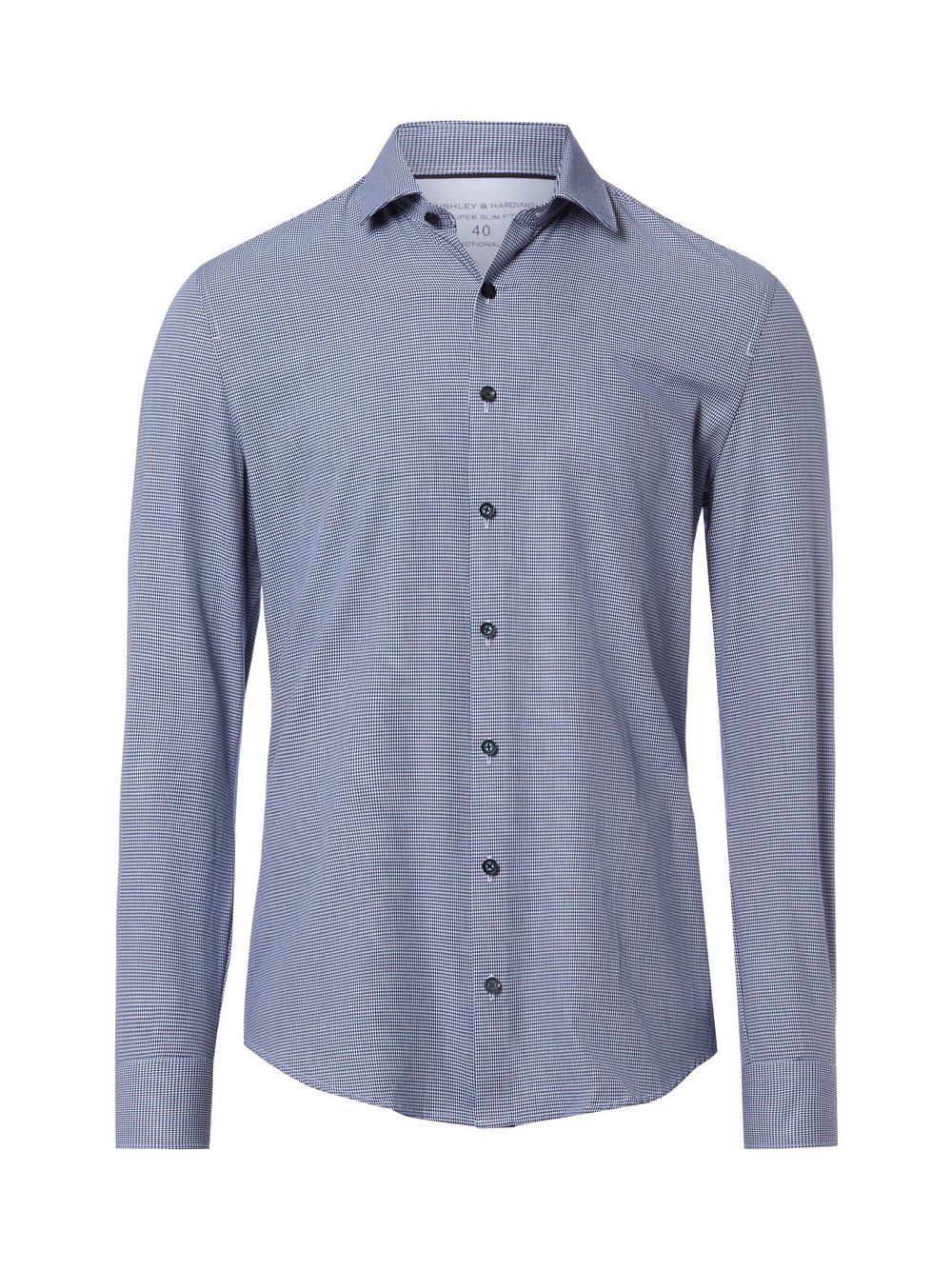 Finshley & Harding Koszula Mężczyźni Super Slim Fit niebieski|biały