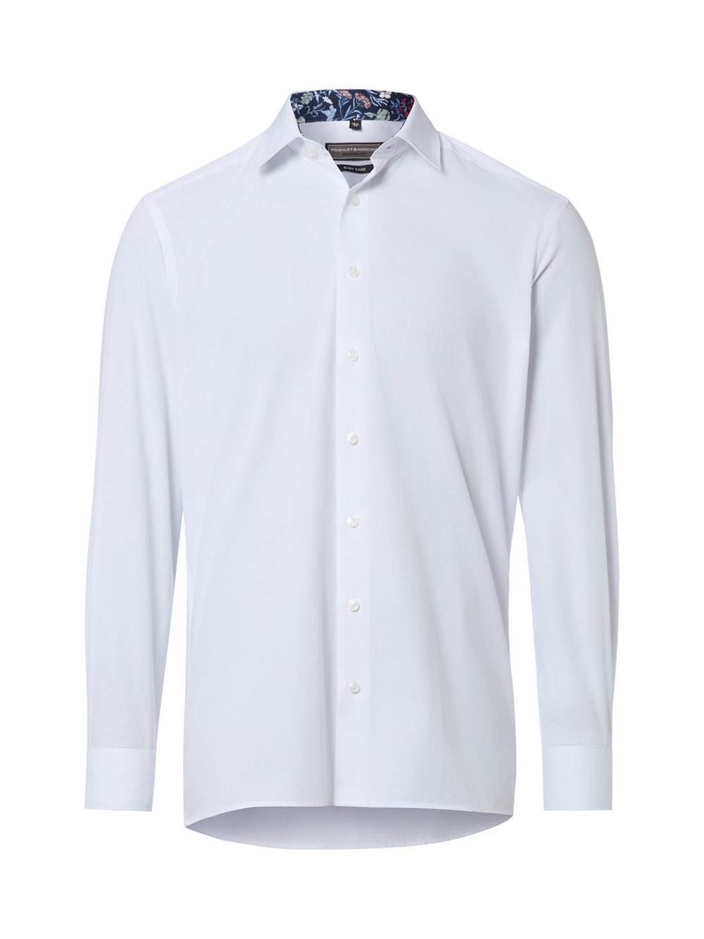 Finshley & Harding Businesshemd Herren Modern Fit Baumwolle (100%) weiß, 38