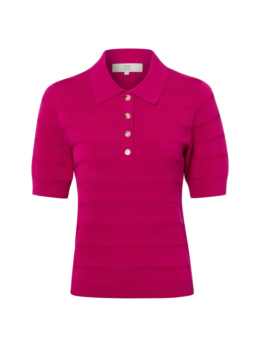 IPURI Strickshirt Damen pink strukturiert, M