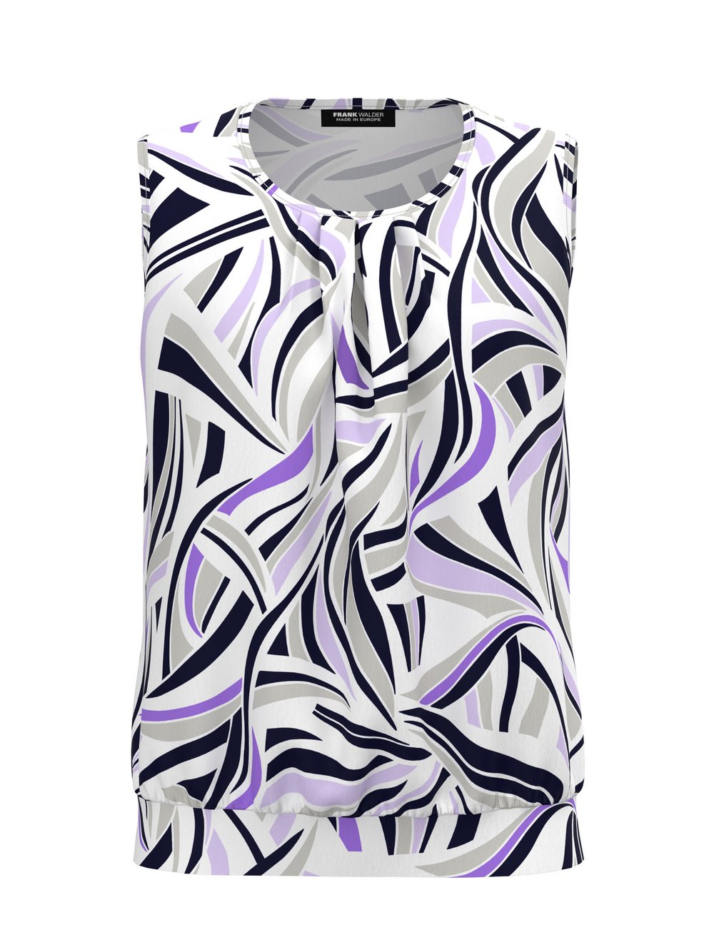 Frank Walder Shirttop Damen Viskose mehrfarbig gemustert, 44