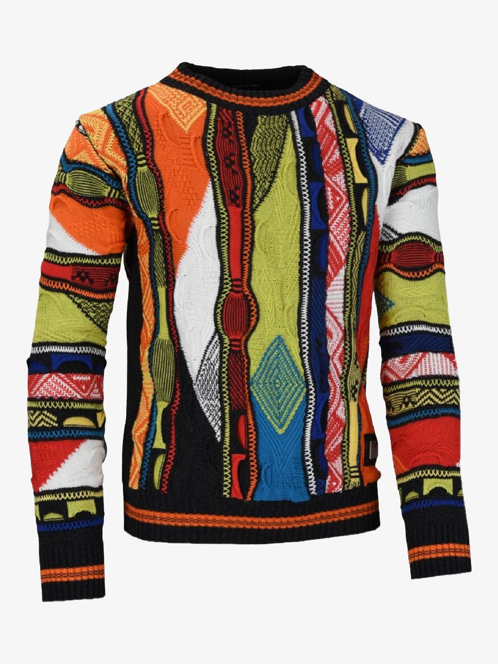 Thumbnail - Carlo Colucci Pullover Kinder Baumwolle mehrfarbig gemustert, 110