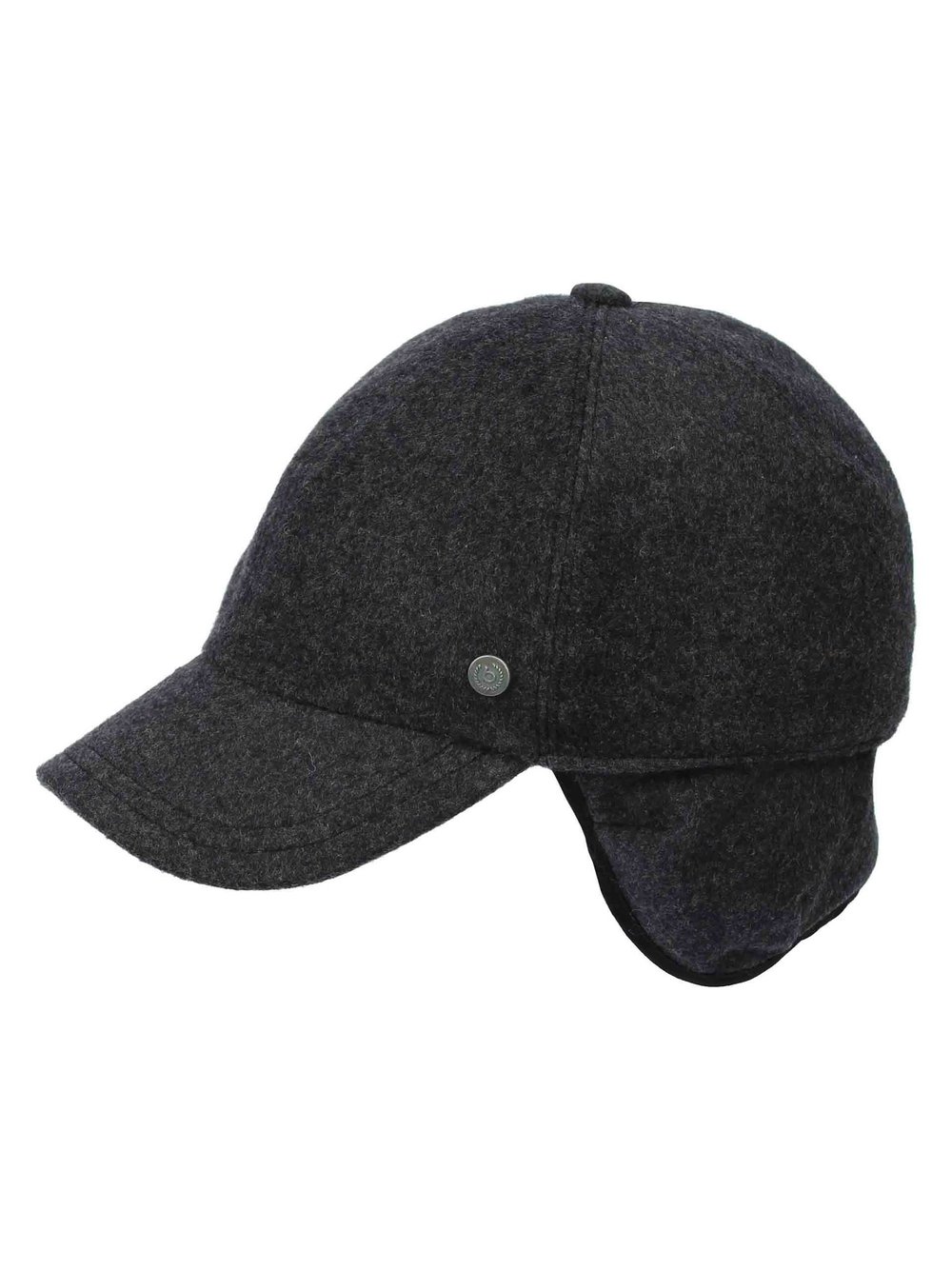 Bugatti Basecap Herren Wolle grau meliert, ONE SIZE