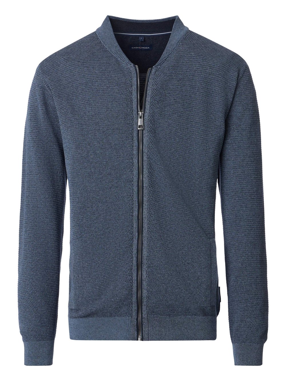 Thumbnail - CASAMODA Basic Strickjacke Herren Baumwolle blau, XL
