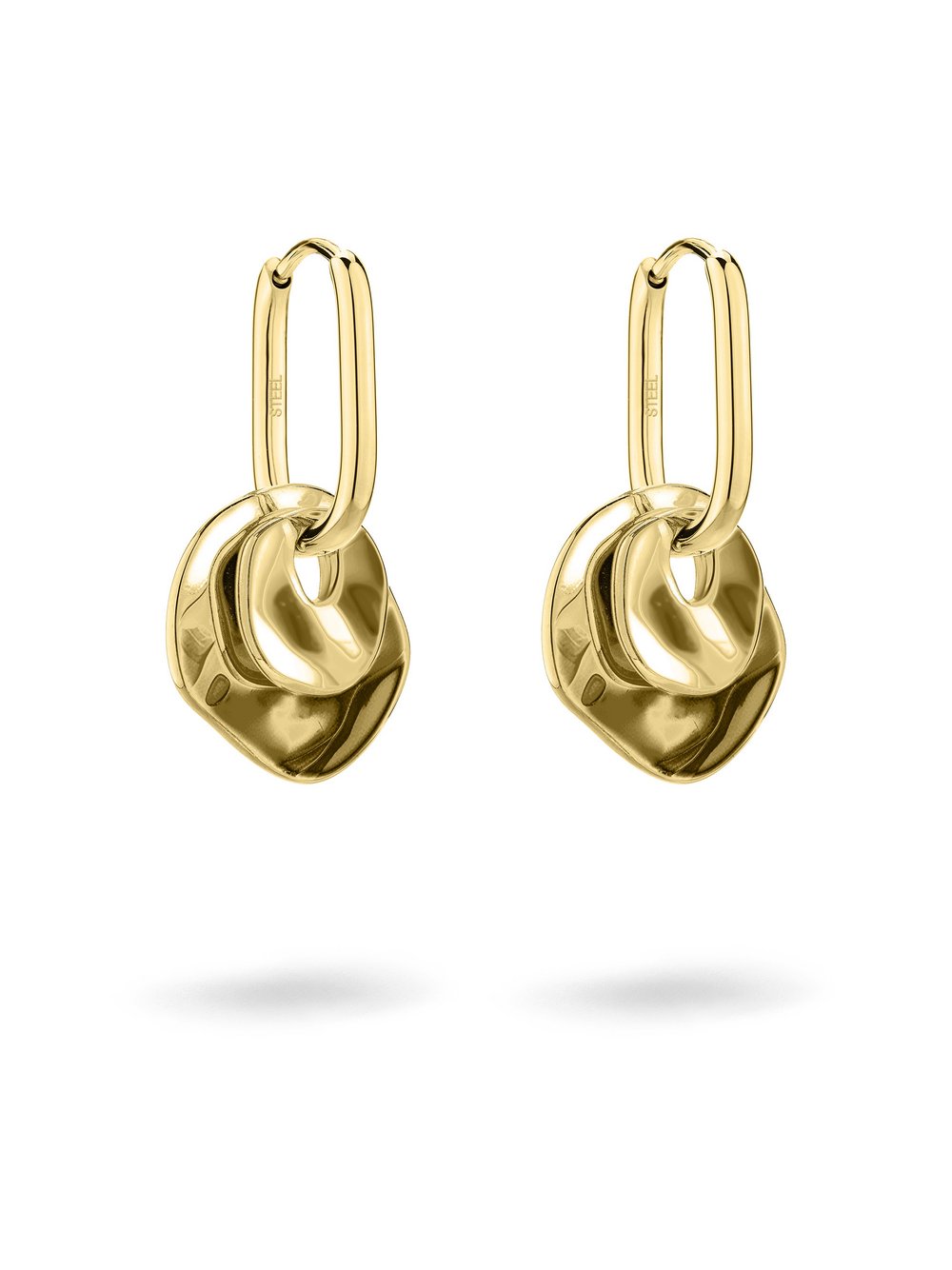 Liebeskind Berlin Creolen  Damen Edelstahl gold, ONE SIZE