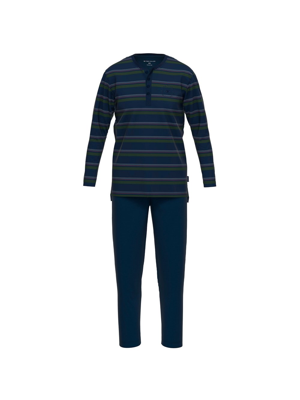 Tom Tailor Pyjama Herren Baumwolle mehrfarbig gestreift, M