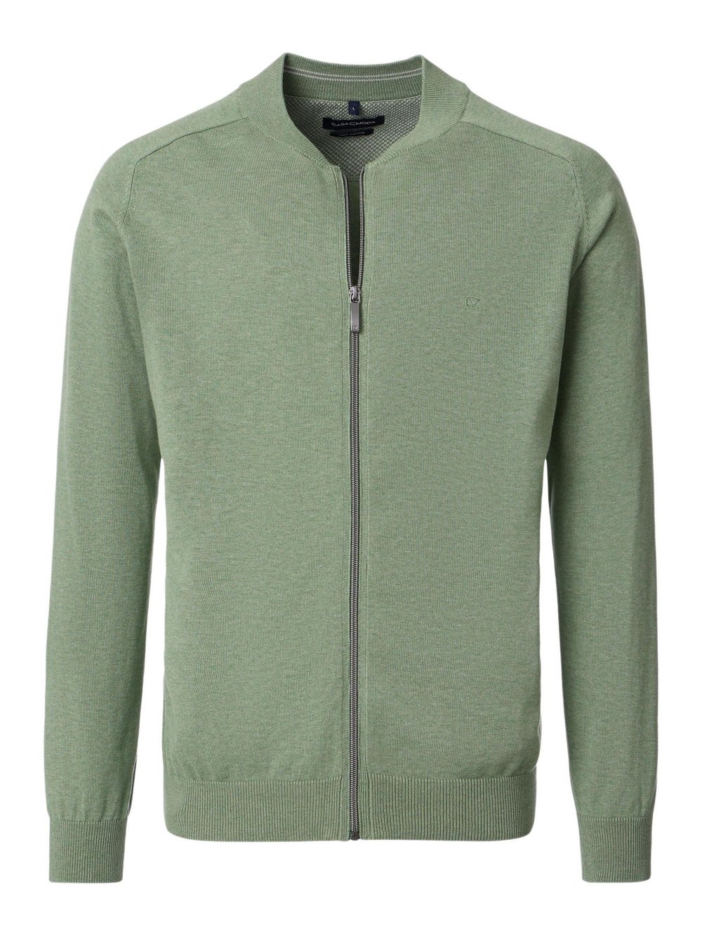 Thumbnail - CASAMODA Basic Strickjacke Herren Baumwolle grün, M
