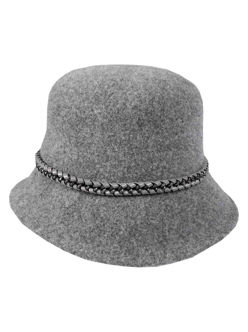 Loevenich Glockenhut Damen Wolle grau, ONE SIZE