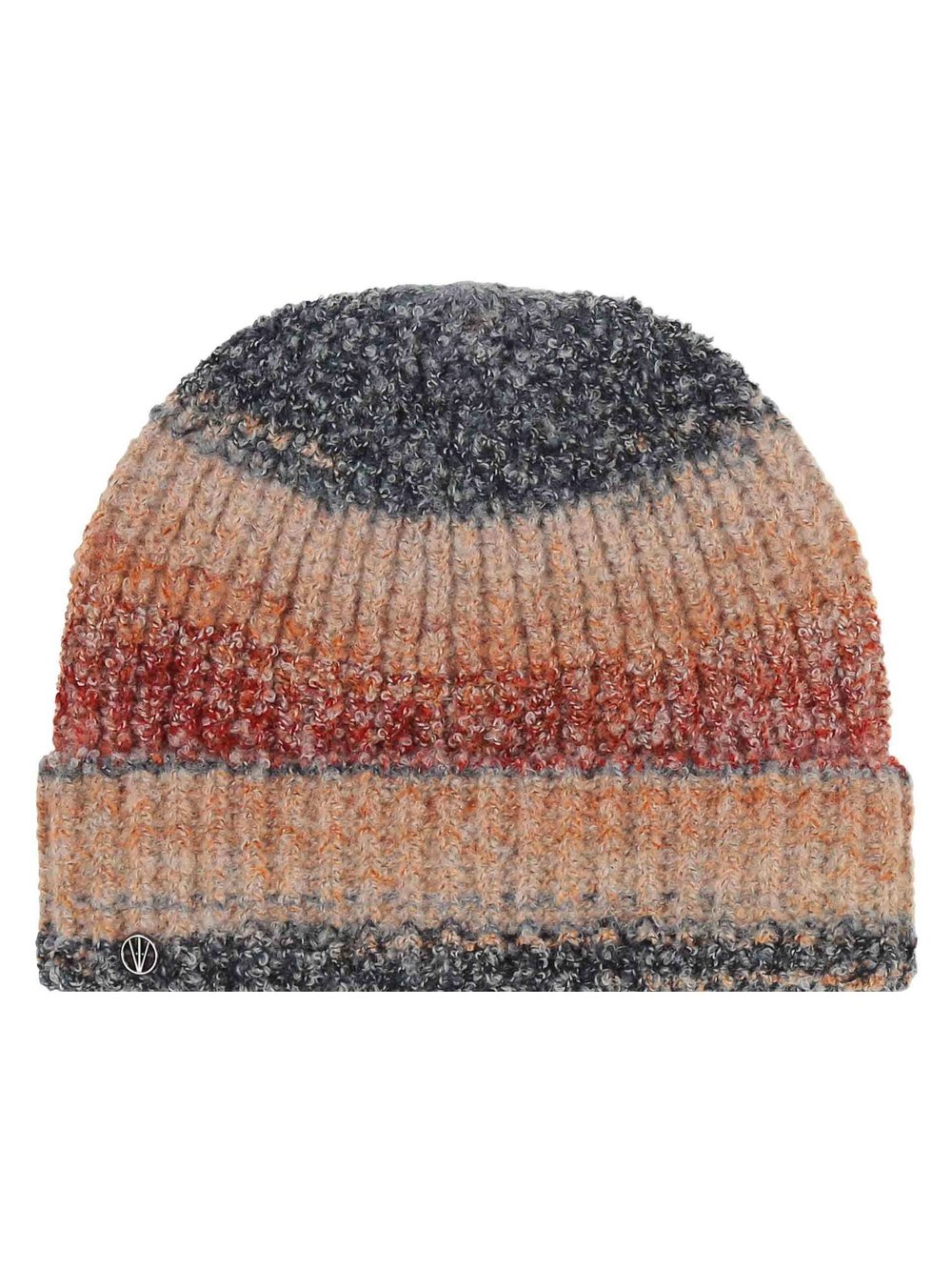 Thumbnail - Loevenich Mütze Damen rot gestreift, ONE SIZE